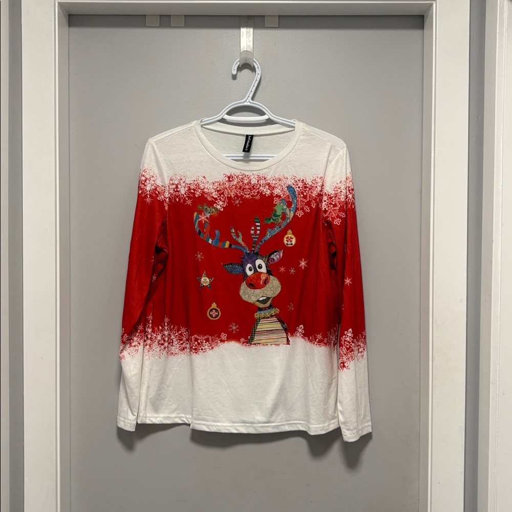 Silly Reindeer Very Soft Long Sleeve Top Oversized